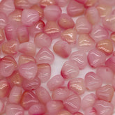20 PCs Love Glass Spacer Aurora Transparent Czech Beads Perforated Beading Accessories